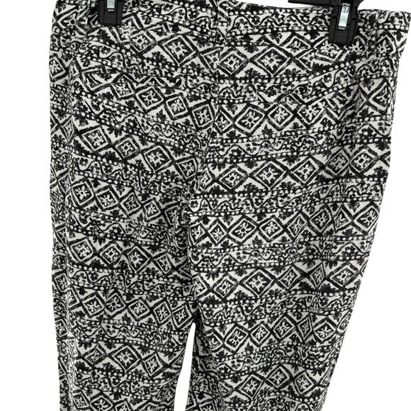 Lauren Ralph Lauren White Floral Black Patterned Tie Ankle Pants - Picture 6 of 9